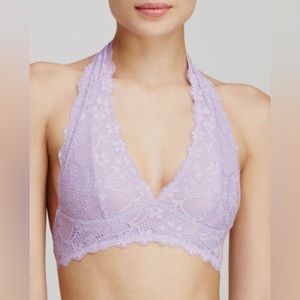 Urban Outfitters | Out From Under Lace Halter Bralette, Lavender,LG